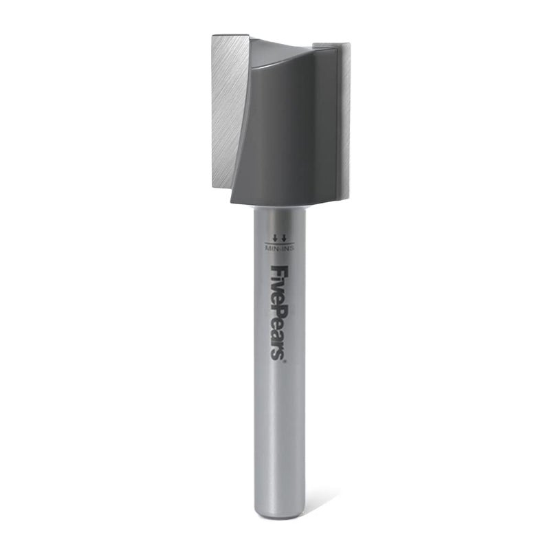 FIVEPEARS Straight Router Bits 1/4 Inch Shank Double Flute, 3/4 Inch Cutting Diameter, 3/4 Inch Cutting Length, Used for Create Groove, Dado or Hollow - Image 1